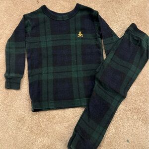 GAP Green and Navy Plaid Pullover Top